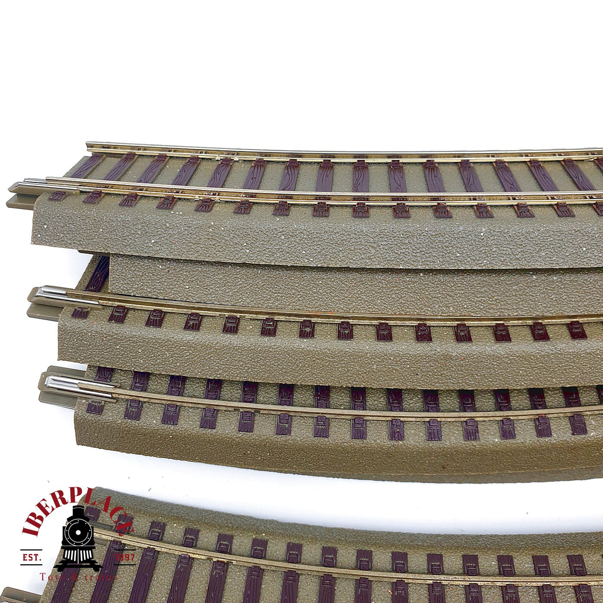 ♻️ ✨ Roco 61123 geoLINE 12x vía curva R3 con balasto para maqueta Escala H0 1:87 DC