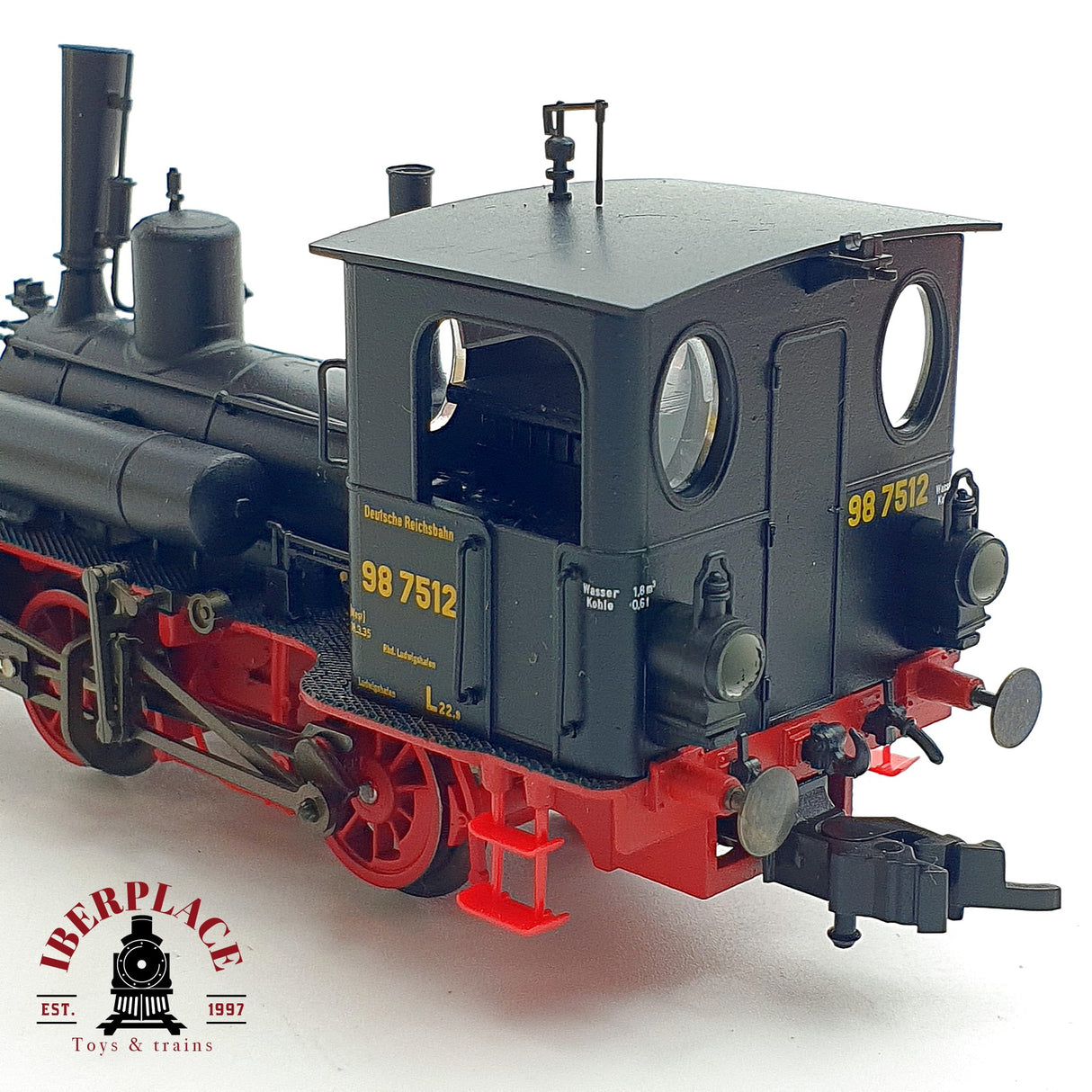 ♻️ ✨ Fleischmann 400601 locomotora vapor BR 98 7512 DRG epoca II H0 1:87 DC