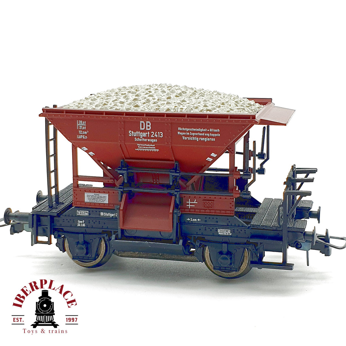 ♻️ 🚂 vagon Balasto Schotterwagen DB Stuttgart 2413 Talbot Gravel AC Escala H0 1:87