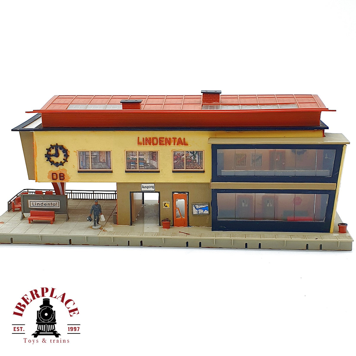 ♻️ 🚂 Estacion Tren Moderna Lindental Bahnhof DB Anden H0 1:87