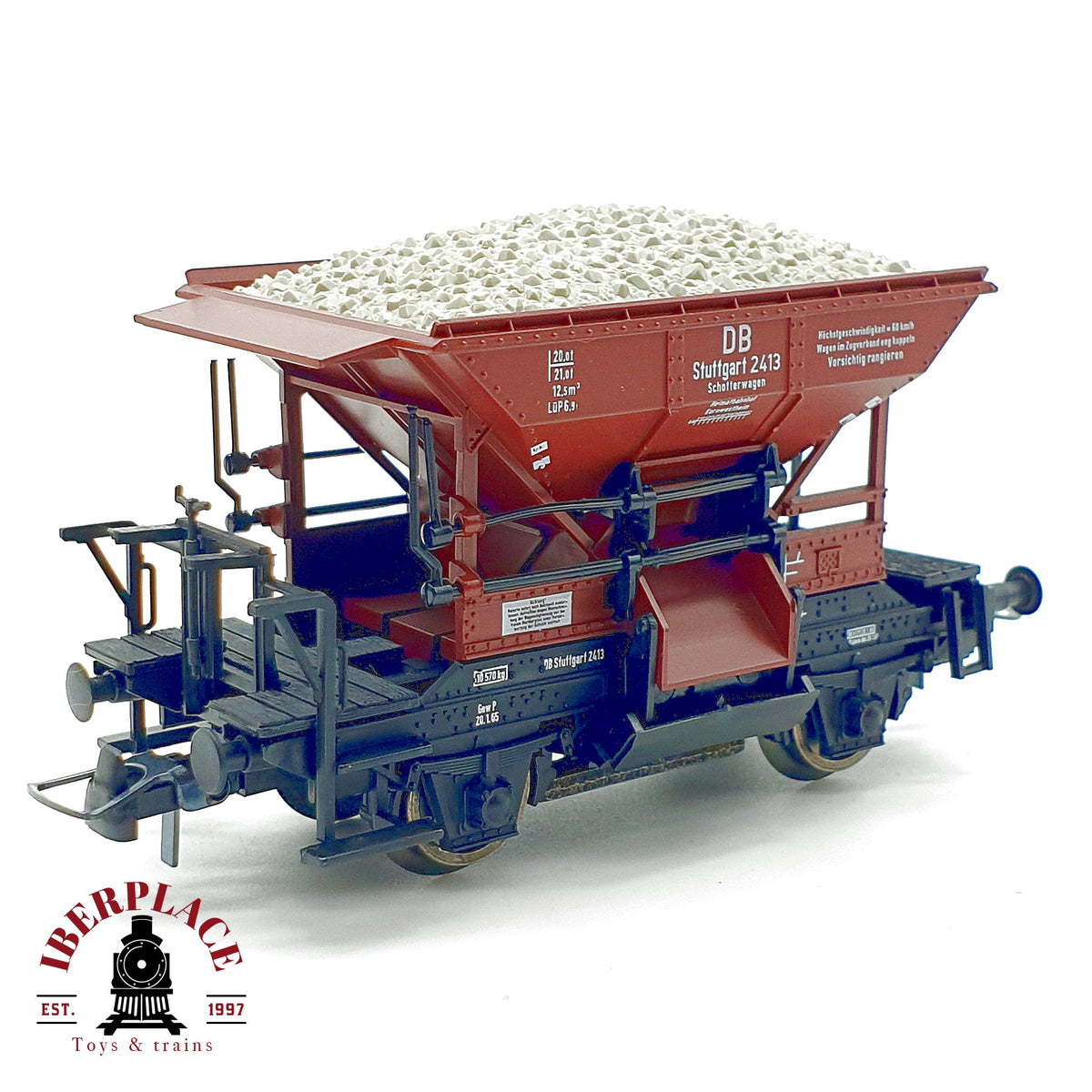 ♻️ 🚂 vagon Balasto Schotterwagen DB Stuttgart 2413 Talbot Gravel AC Escala H0 1:87