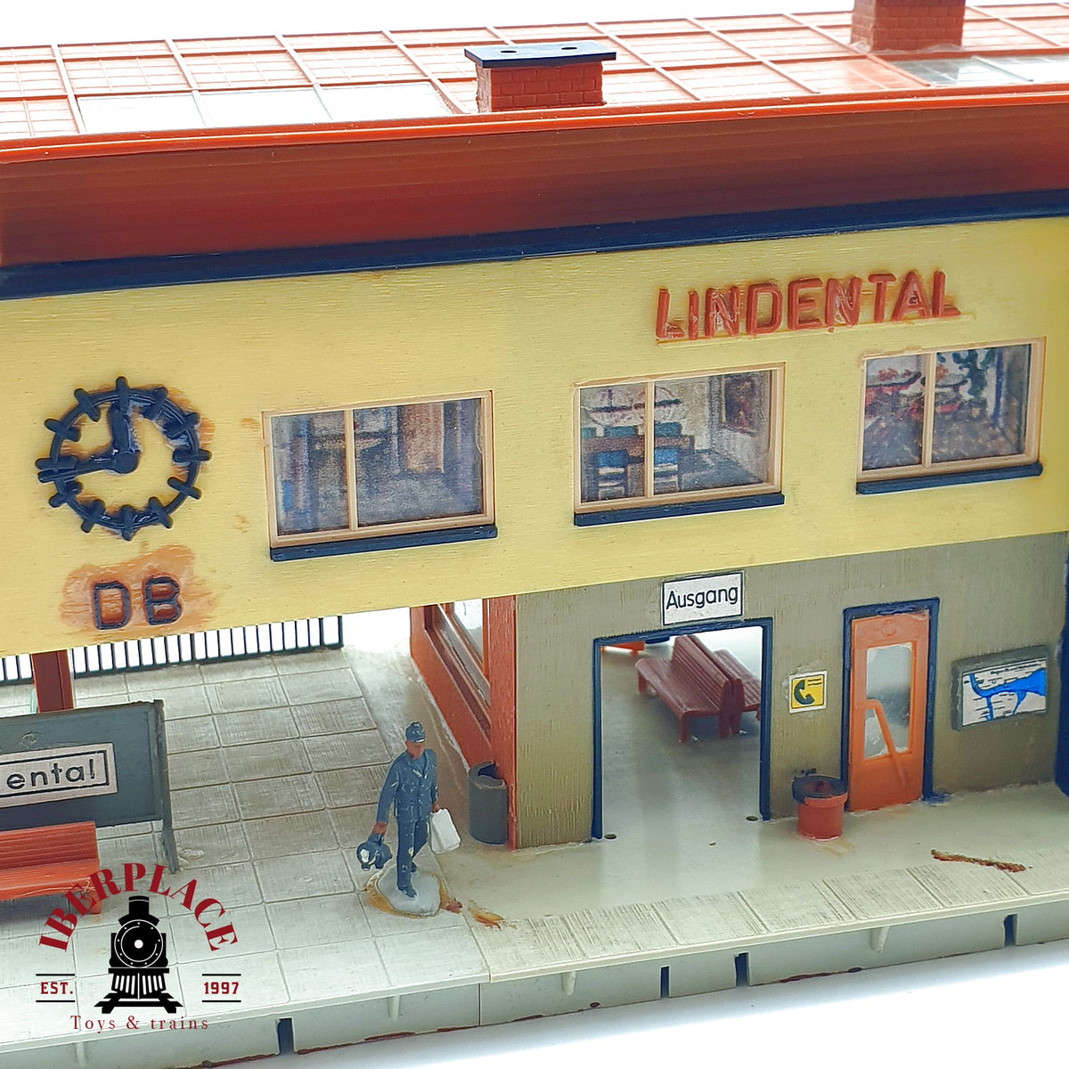 ♻️ 🚂 Estacion Tren Moderna Lindental Bahnhof DB Anden H0 1:87