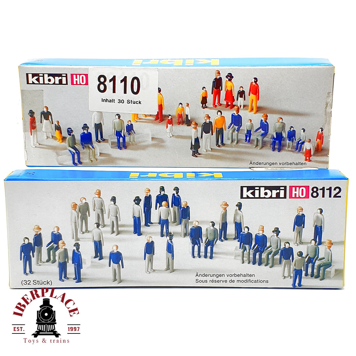 ♻️ 🚂 Kibri 2x 8112 8110 Figuras Paseantes Sentados Escala H0 1:87