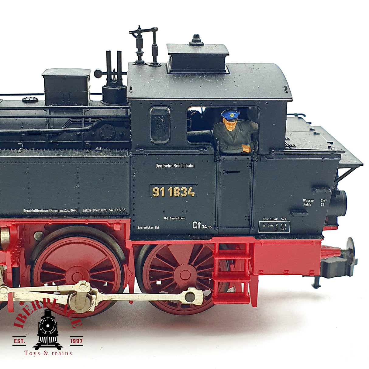 ♻️ ✨ Fleischmann 4032 locomotora vapor BR 91 1834 DRG epoca II Escala H0 1:87 DC