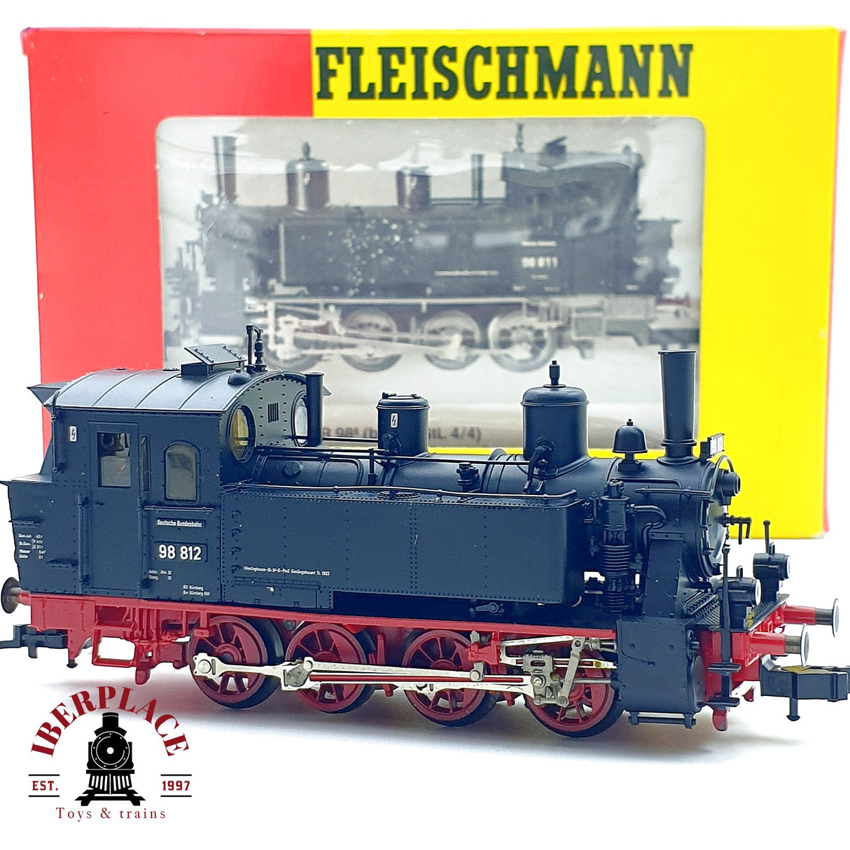 ♻️ ✨ Fleischmann 4099 locomotora vapor BR 98 812 DB epoca III Escala H0 1:87 DC