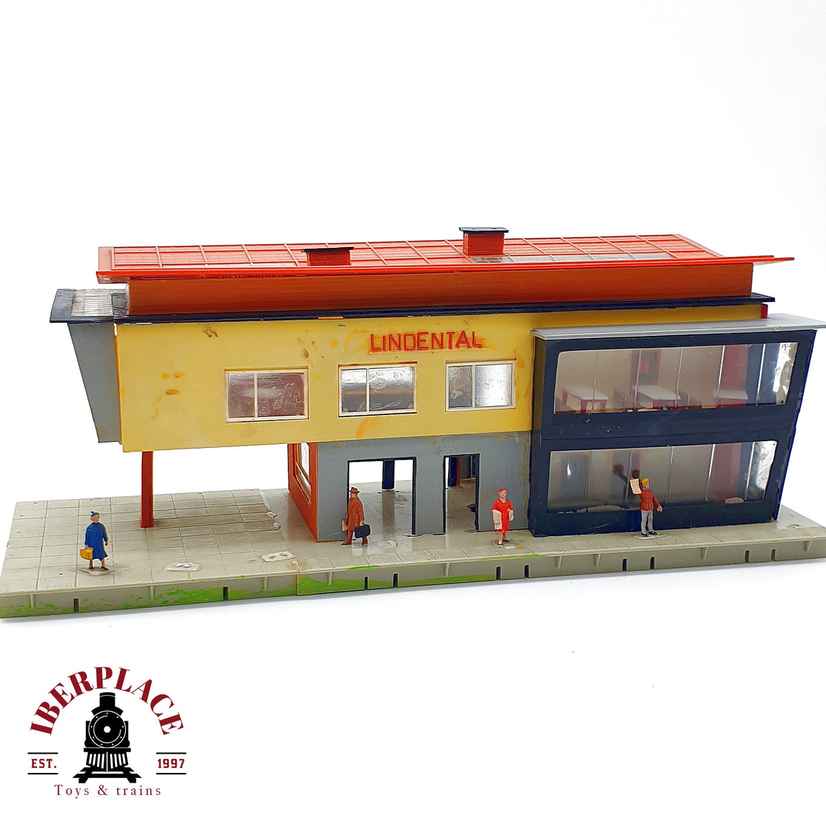 ♻️ 🚂 Estacion Tren Moderna Lindental Bahnhof DB Anden H0 1:87 2/2