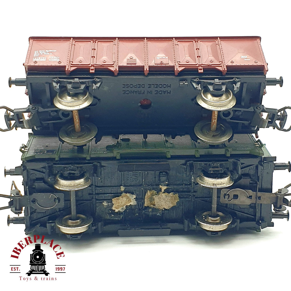 ♻️ 🚂 Jouef PIKO 2x Vagones Mercancias Bordes Altos SNCF DR Garita DC Escala H0 1:87