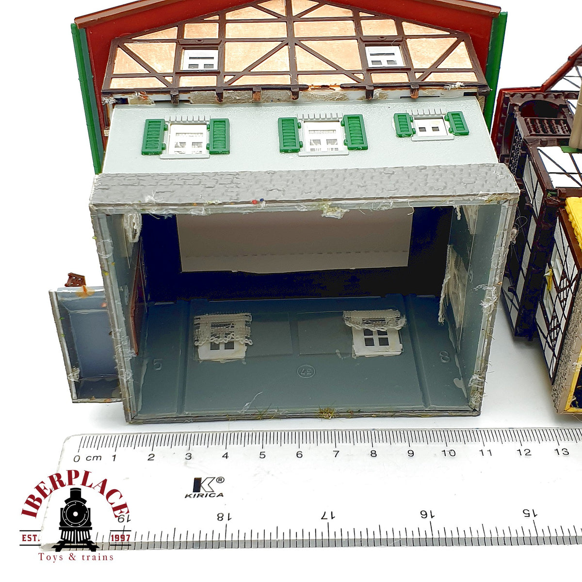 ♻️ 2x Casas alpinas entramado de madera Fachwerkhaus Escala H0 1:87