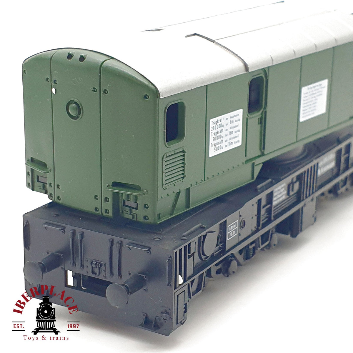 ♻️ 🚂 Roco Vagón Grua Pesada DB Kranwagen con Vagón Apoyo DC Escala H0 1:87
