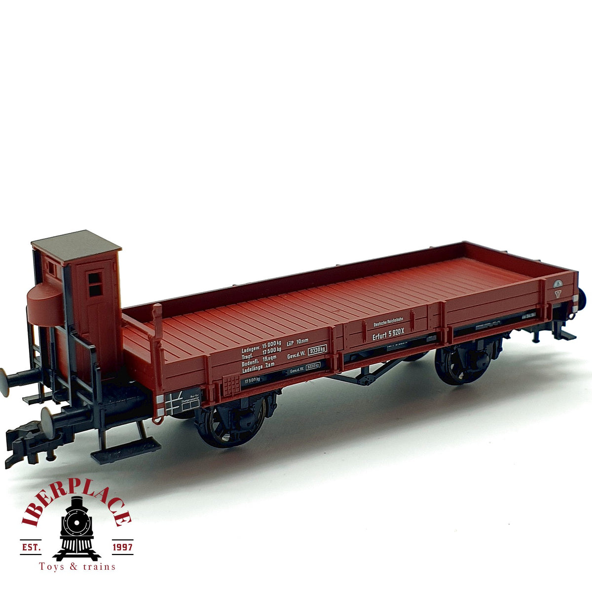 ♻️ 🚂 Fleischmann Vagón Plataforma Garita Erfurt DRG Ep II Escala H0 1:87