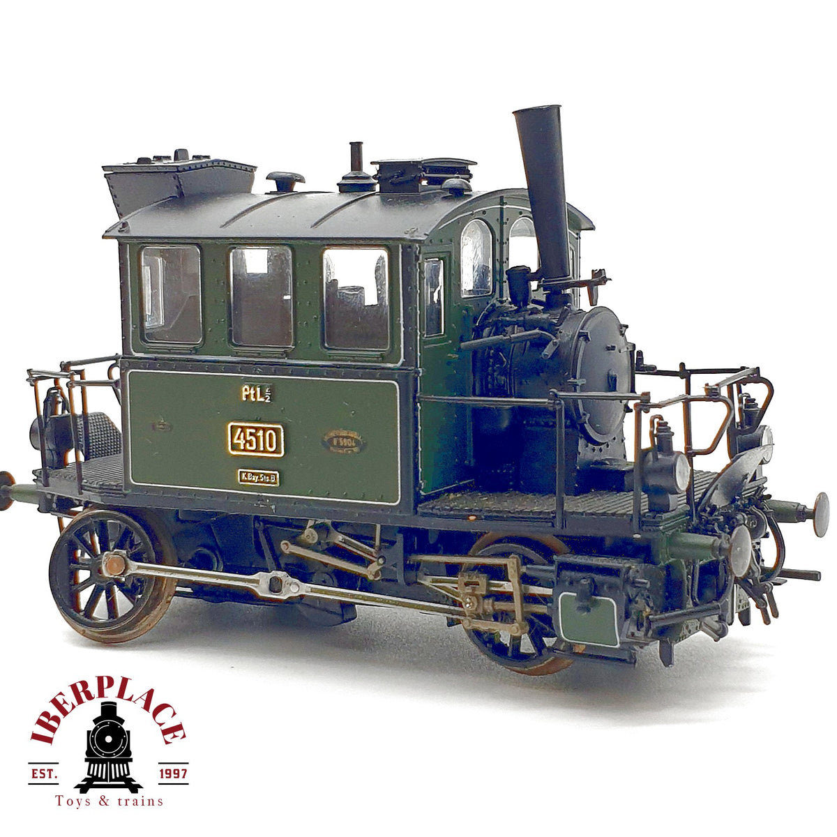 ♻️ 🛠️ Roco Locomotora Vapor PtL 2/2 Glaskasten K.Bay.St.B 4510 Para reparar Escala H0 1:87