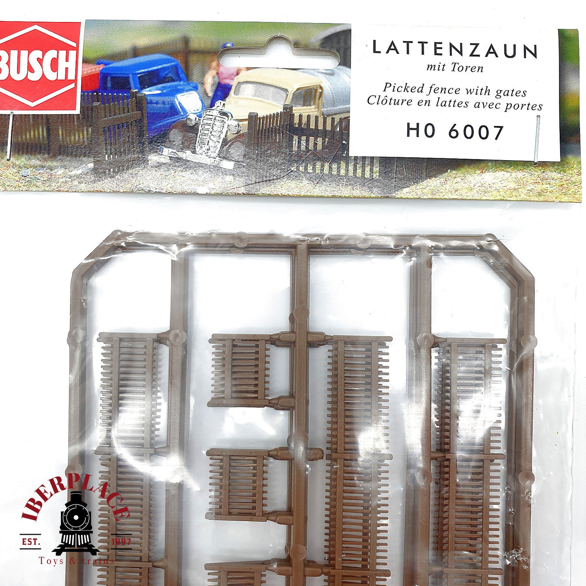 ♻️ 🆕 Busch 6007 6019 Kibri 8110 set vallas madera metalicas y figuras Escala H0 1:87
