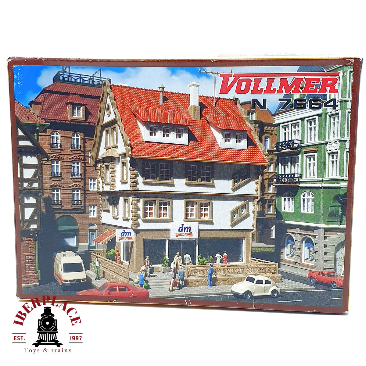 ♻️ 🚂 Vollmer 7664 Kit Edificio Drogeria dm Maqueta Completo N escala 1:160