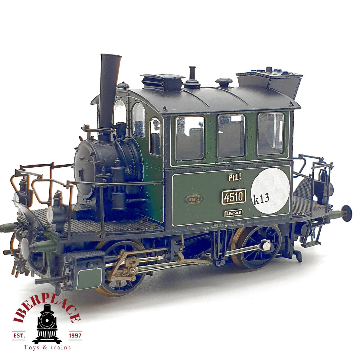 ♻️ 🛠️ Roco Locomotora Vapor PtL 2/2 Glaskasten K.Bay.St.B 4510 Para reparar Escala H0 1:87