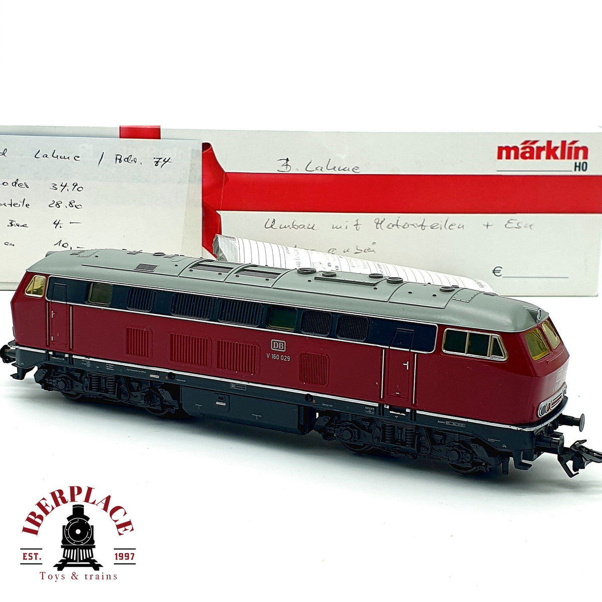♻️✨ Märklin Digital Locomotora diesel V 160 029 DB Ep III AC Escala H0 1:87