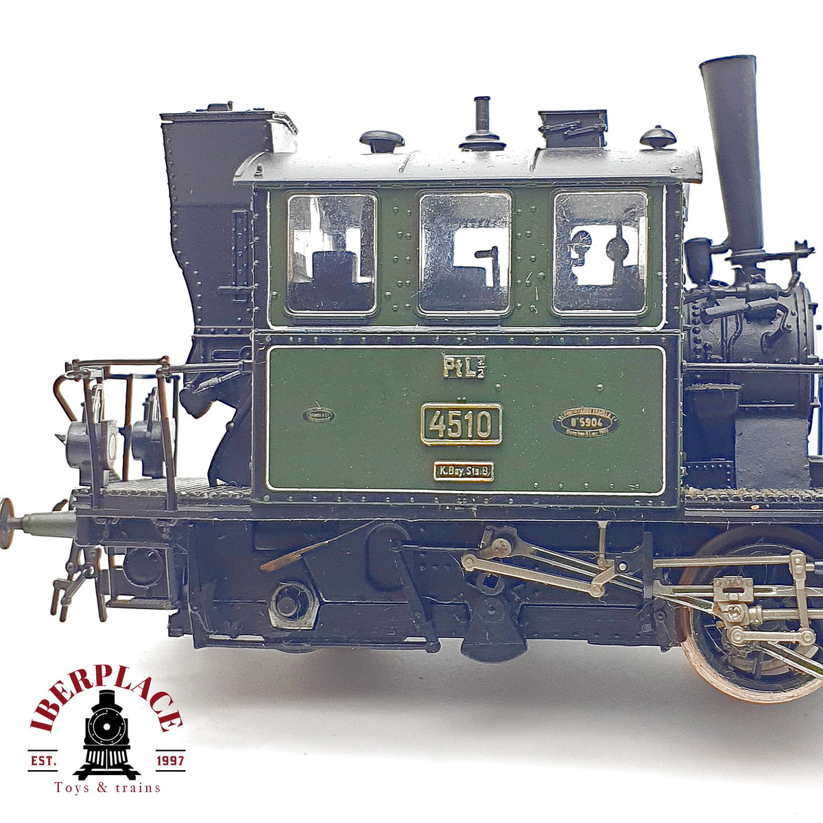 ♻️ 🛠️ Roco Locomotora Vapor PtL 2/2 Glaskasten K.Bay.St.B 4510 Para reparar Escala H0 1:87