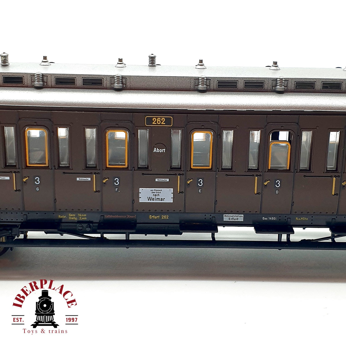 ♻️ 🚂 Fleischmann Vagon Pasajeros 3a Cl Garita KPEV Ep I DC Escala H0 1:87