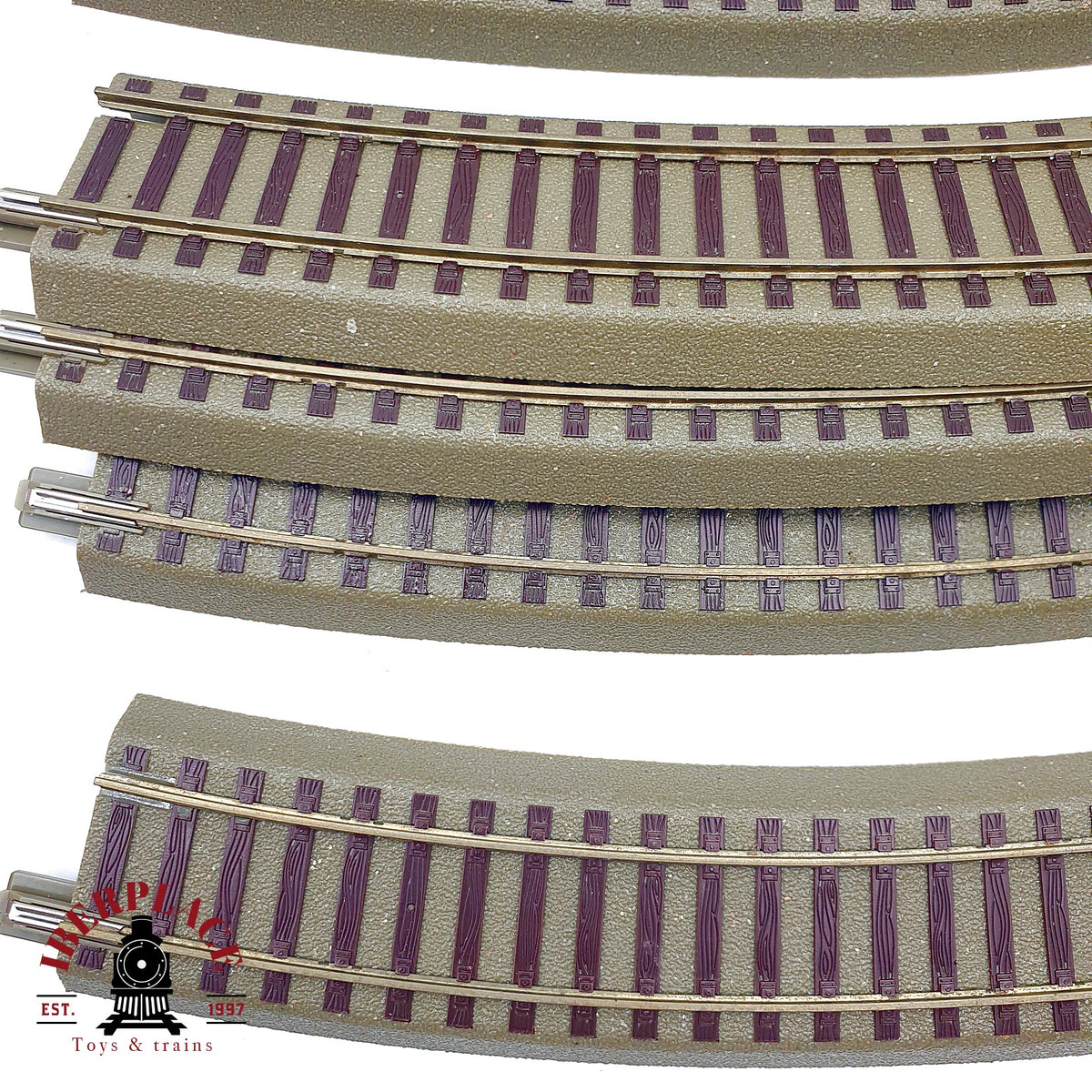 ♻️ ✨ Roco 61123 geoLINE 12x vía curva R3 con balasto para maqueta Escala H0 1:87 DC