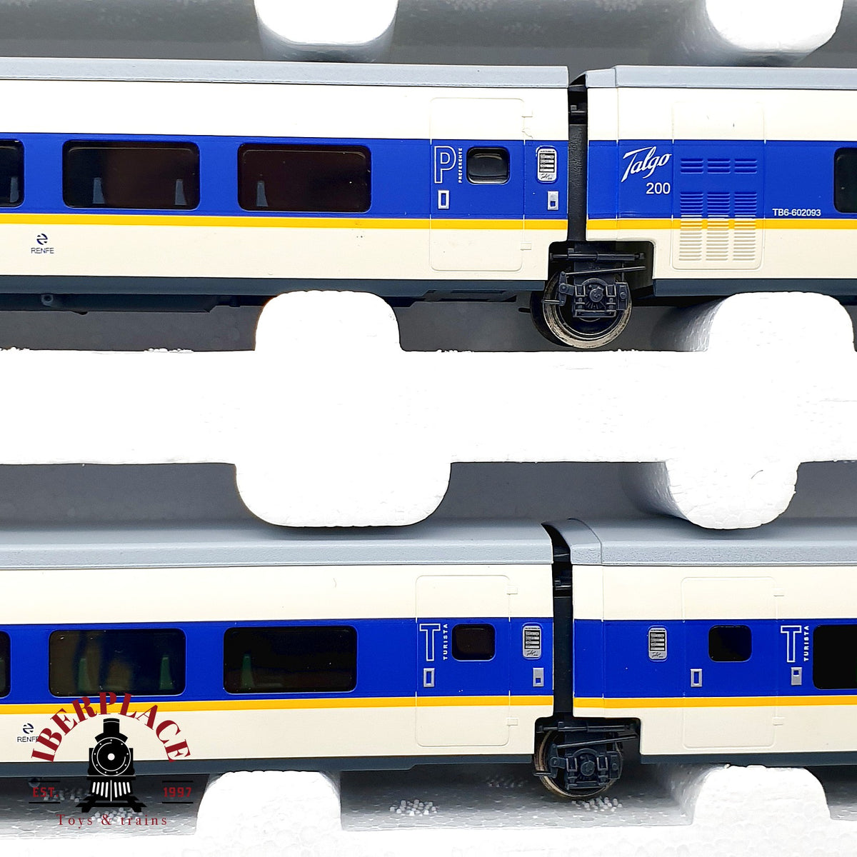 ♻️✨ Electrotren 3203K Set Talgo 200 UNE A.V. RENFE 6 Coches Epoca V Escala H0 1:87