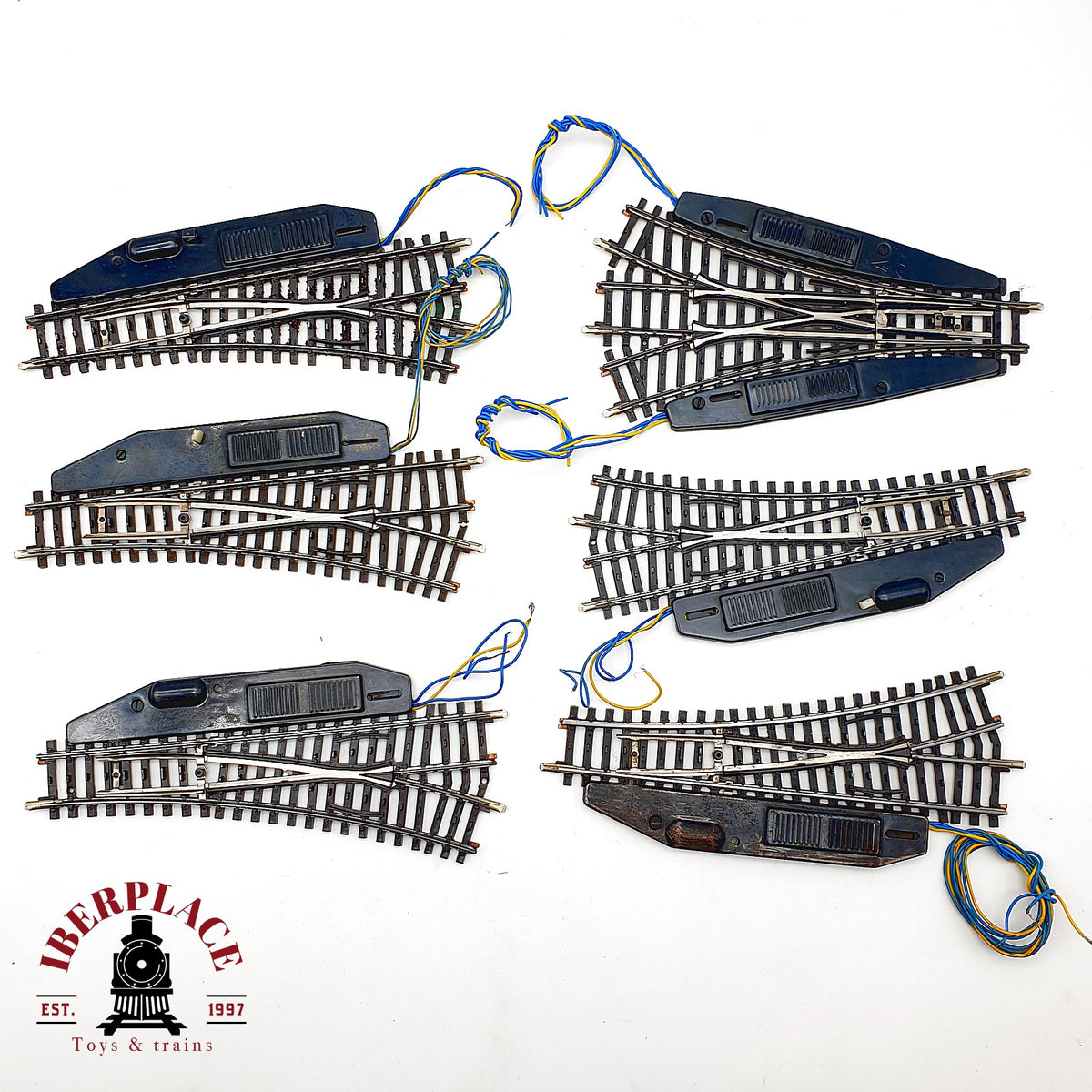 ♻️ 🛠️ Märklin K-Gleis 6x desvíos eléctricos rectos y triple vía Escala H0 1:87 AC