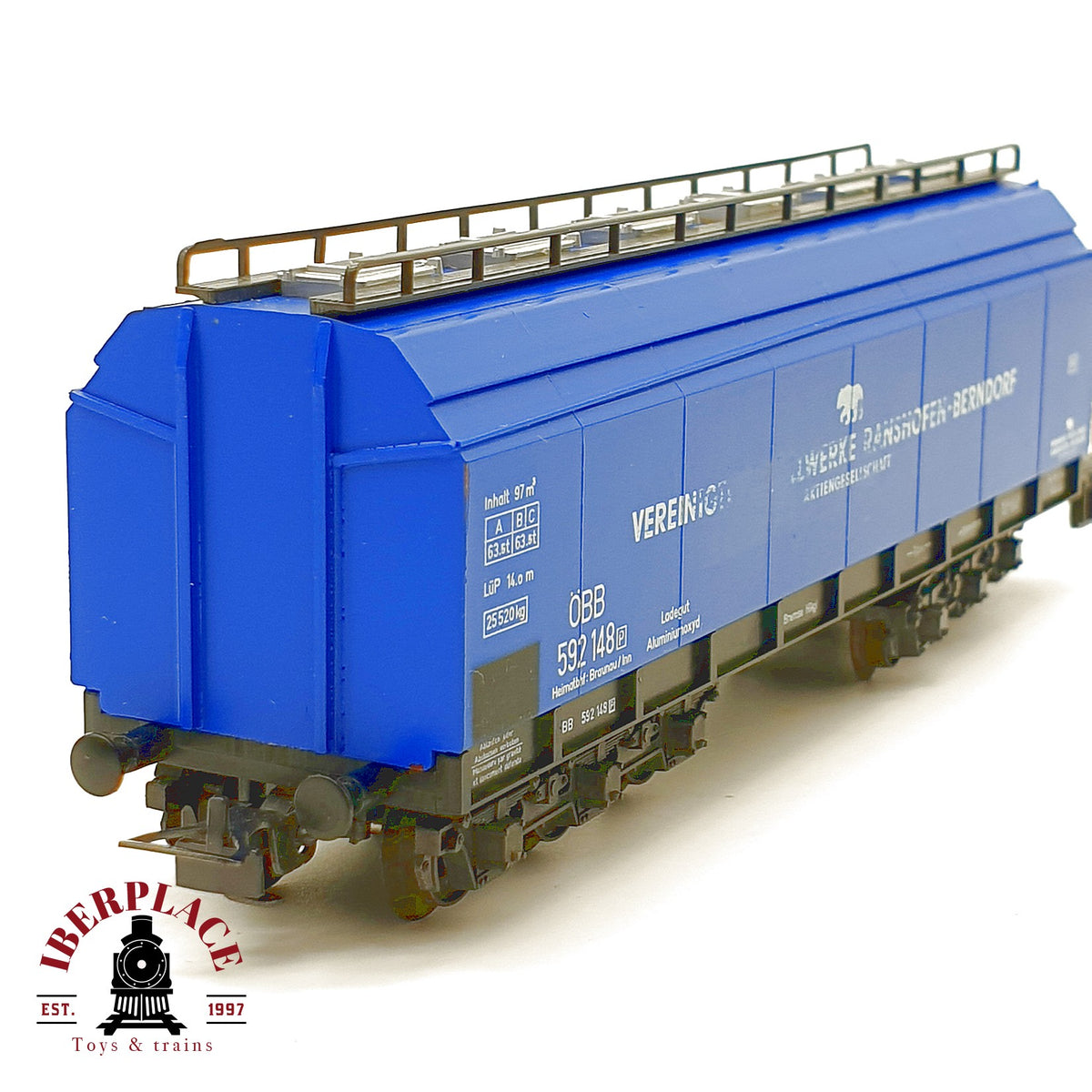 ♻️🚂 Liliput 239 12 vagón tolva ÖBB Vereinigte Metallwerke Ranshofen Escala H0 1:87