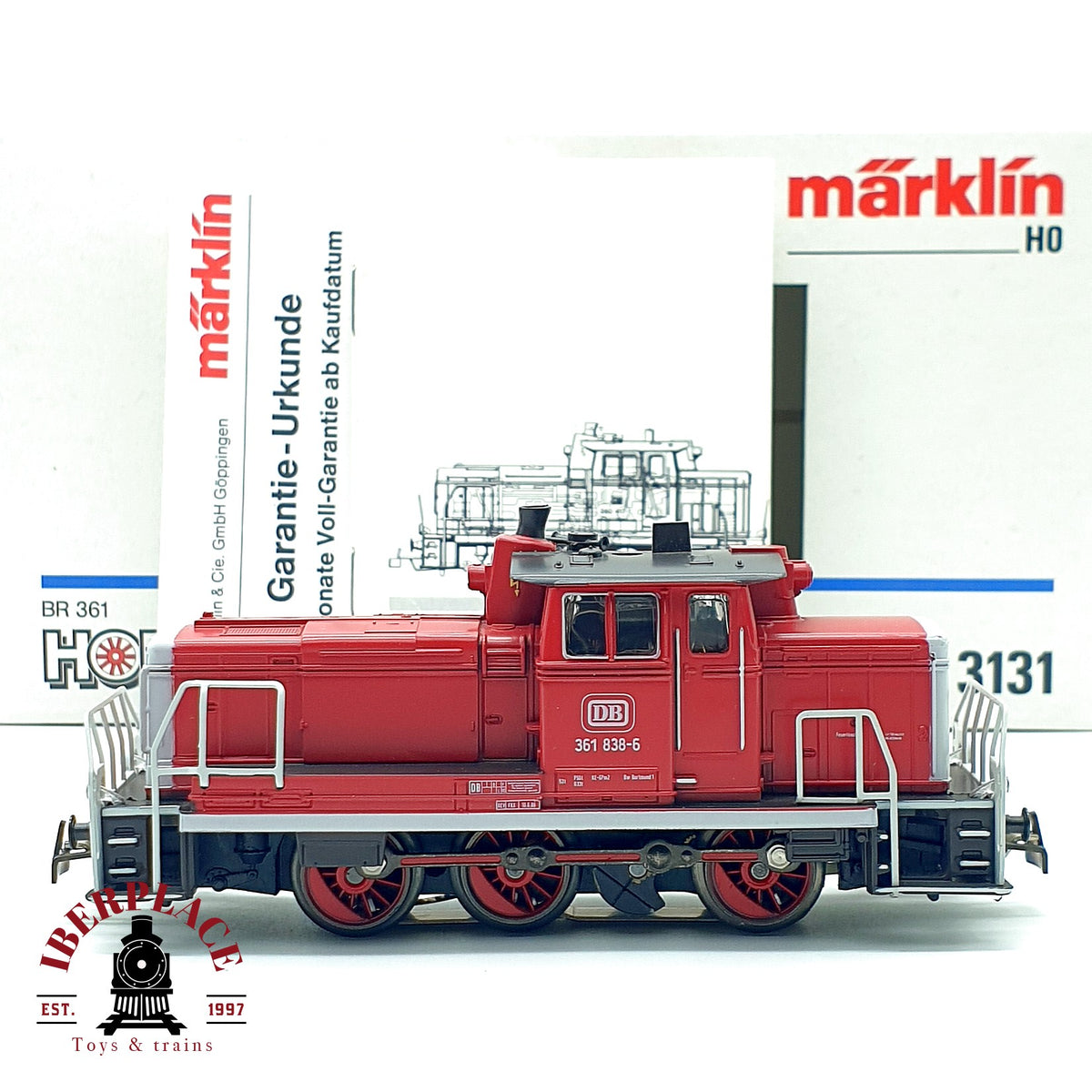 ♻️✨ Märklin 3131 Locomotora diesel maniobras BR 361 838-6 DB Ep V V60 AC Escala H0 1:87