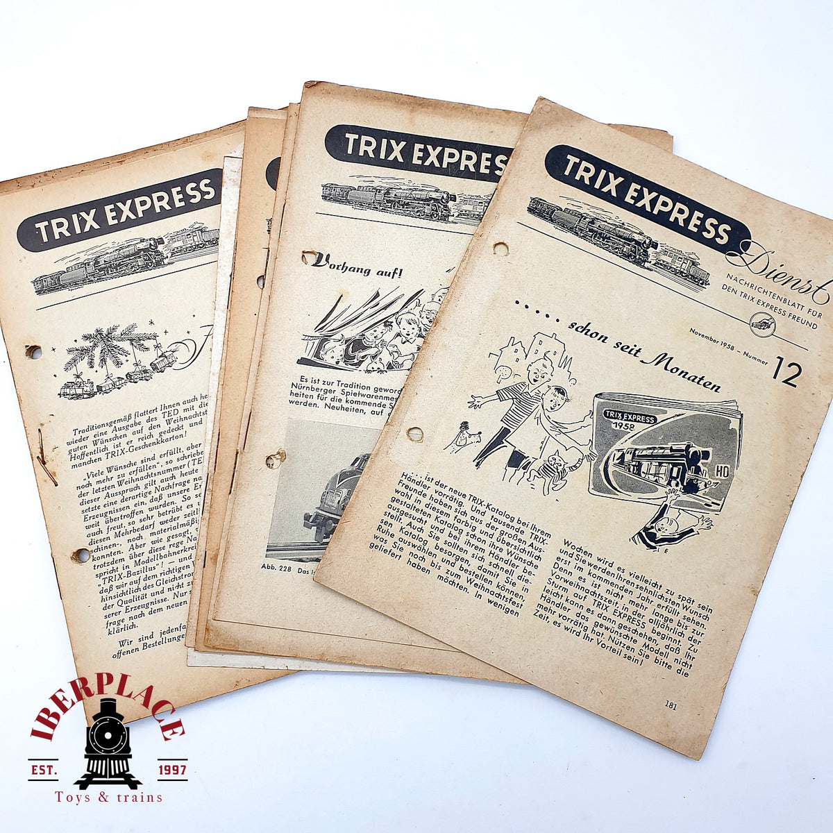 ♻️ 🚂 Trix Express Folletos Dienst Catalogo Vintage Antiguo Escala H0 1:87