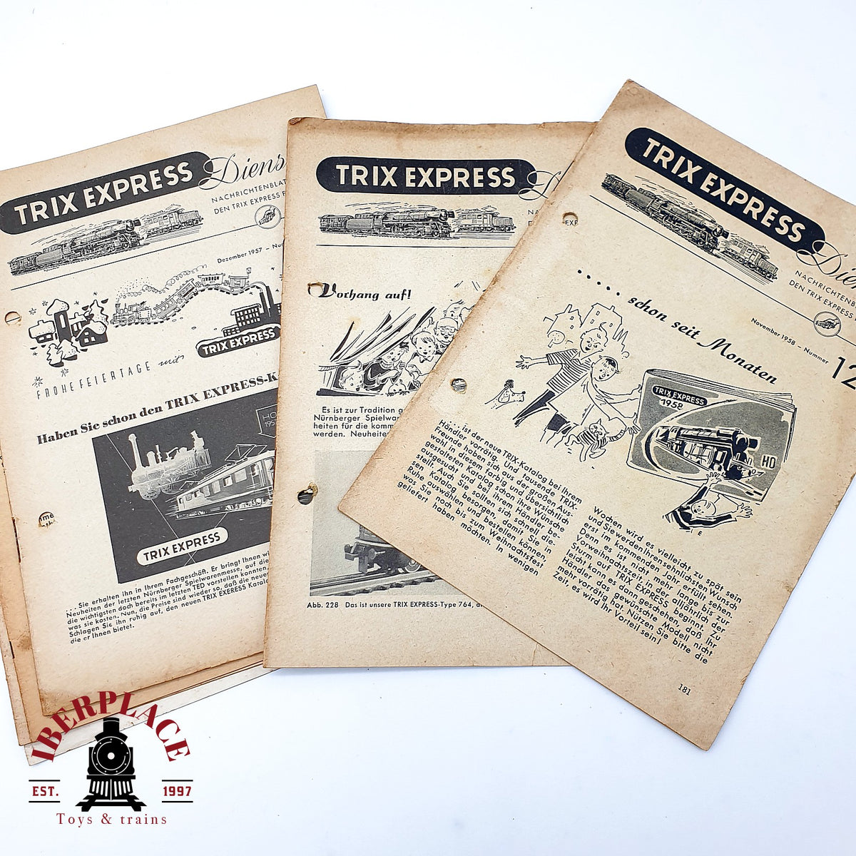 ♻️ 🚂 Trix Express Folletos Dienst Catalogo Vintage Antiguo Escala H0 1:87