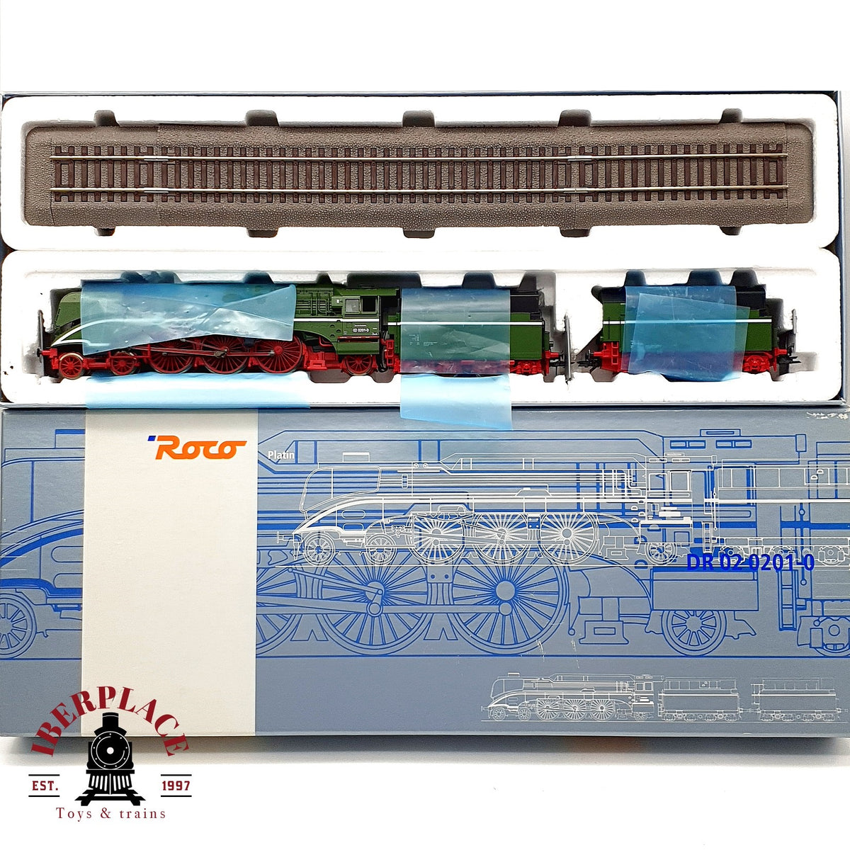 ♻️✨ Roco 63198 Locomotora Vapor DR 02 0201-0 Platin DCC Sound Escala H0 1:87