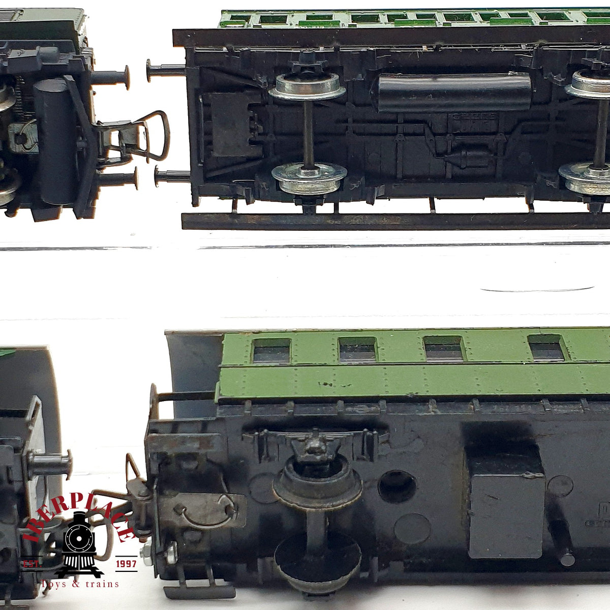♻️ 🚂PIKO 3x Locomotora Electrica E69 y 3 Vagones Pasajeros DR DB Ep II-III Escala H0 1:87