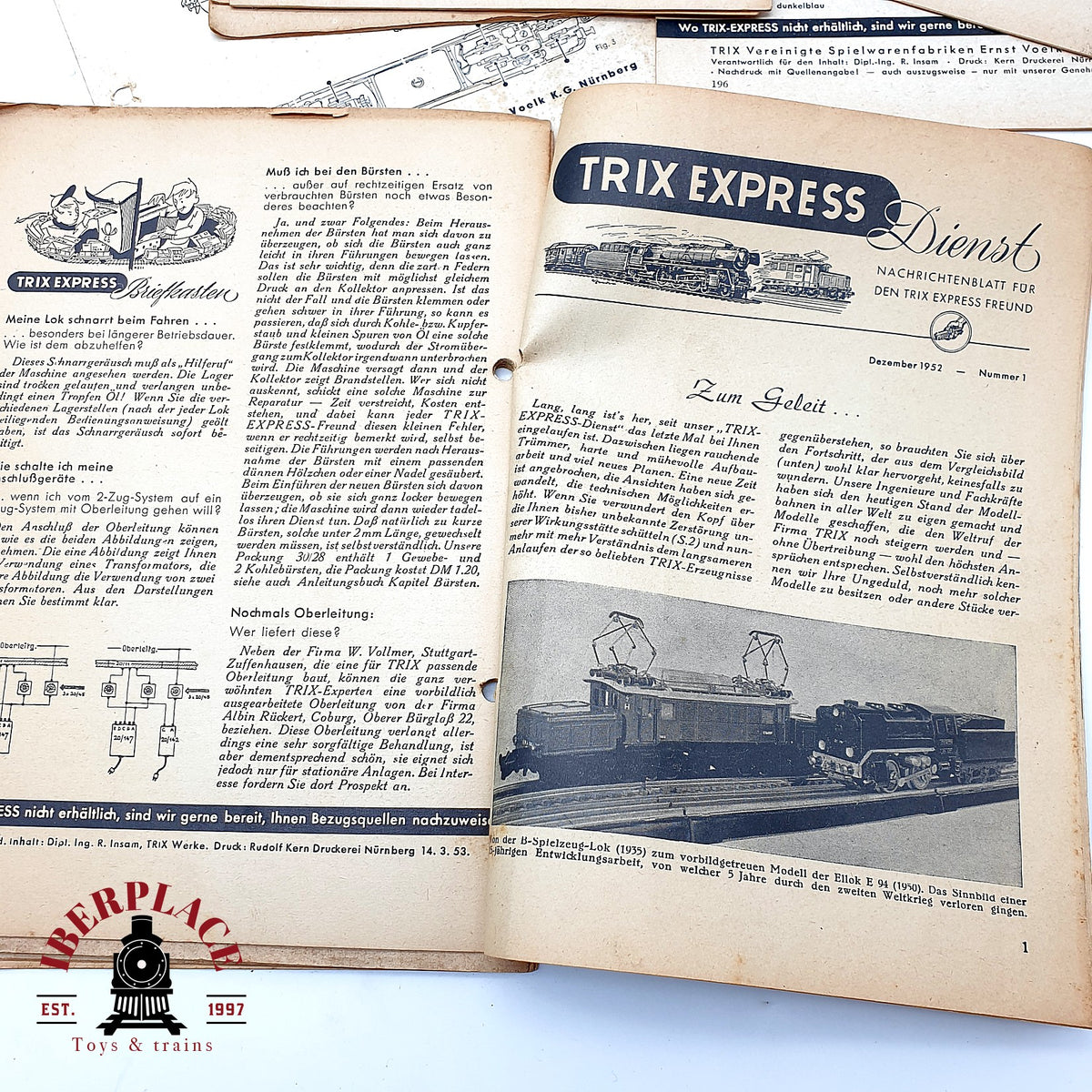 ♻️ 🚂 Trix Express Folletos Dienst Catalogo Vintage Antiguo Escala H0 1:87