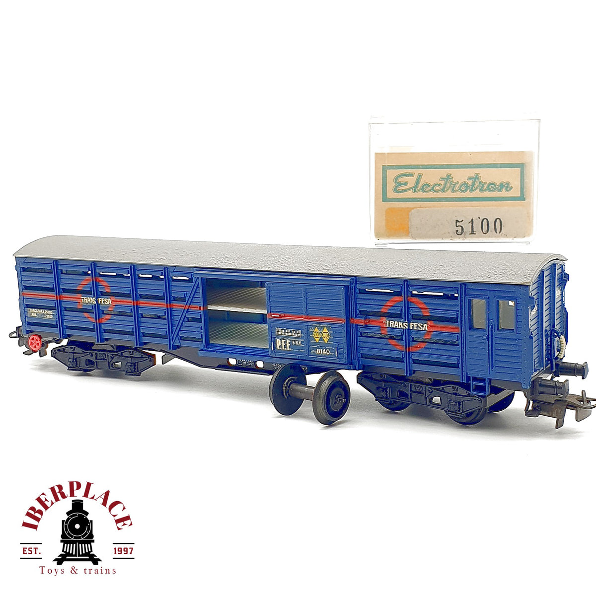♻️🚂 Electrotren 5100 vagón jaula ganado Transfesa RENFE P.F.E. Escala H0 1:87