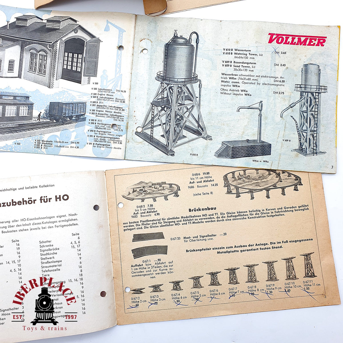♻️ 🚂 Lote Catalogos Vintage Hamo 1953 Vollmer 1958 Kibri Escala H0 1:87