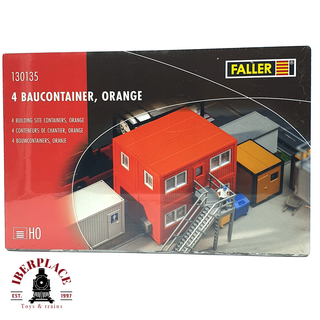 💡 Faller 130135 contenedor de obra naranja Kit de montaje H0 escala 1:87 E18