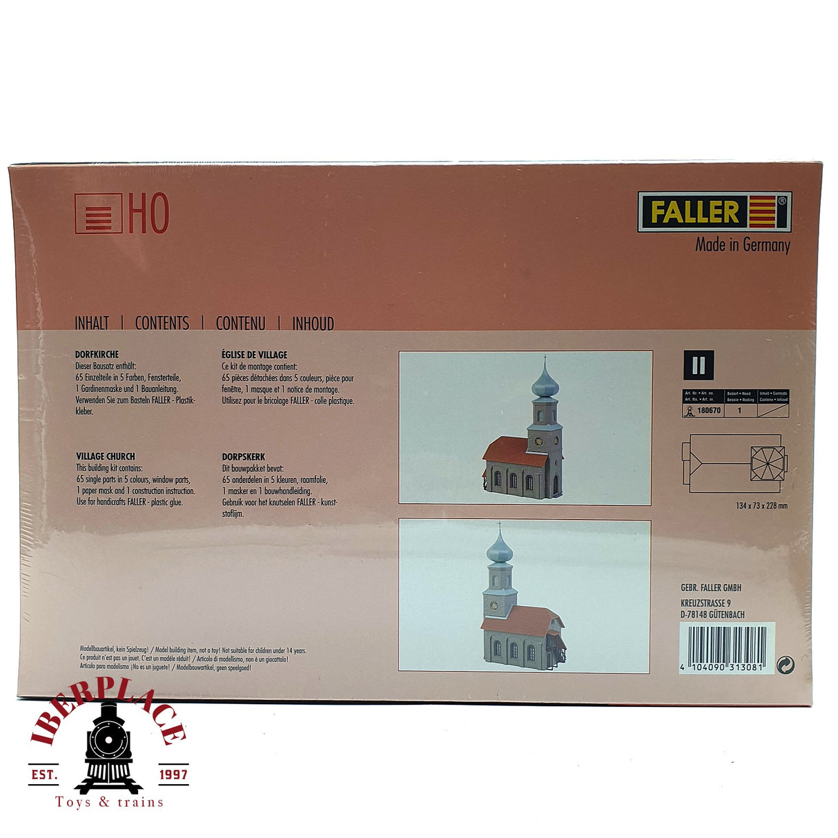 💡 Faller 131308 Iglesia Kit de montaje H0 escala 1:87 E18
