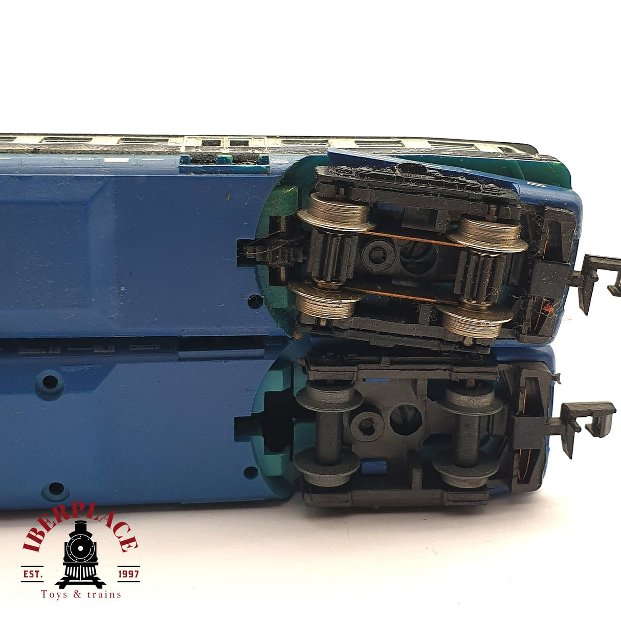 ♻️ 2da mano - 2x PIKO tren diesel con vagon para piezas o restaurar GDR DDR N escala 1:160 E16