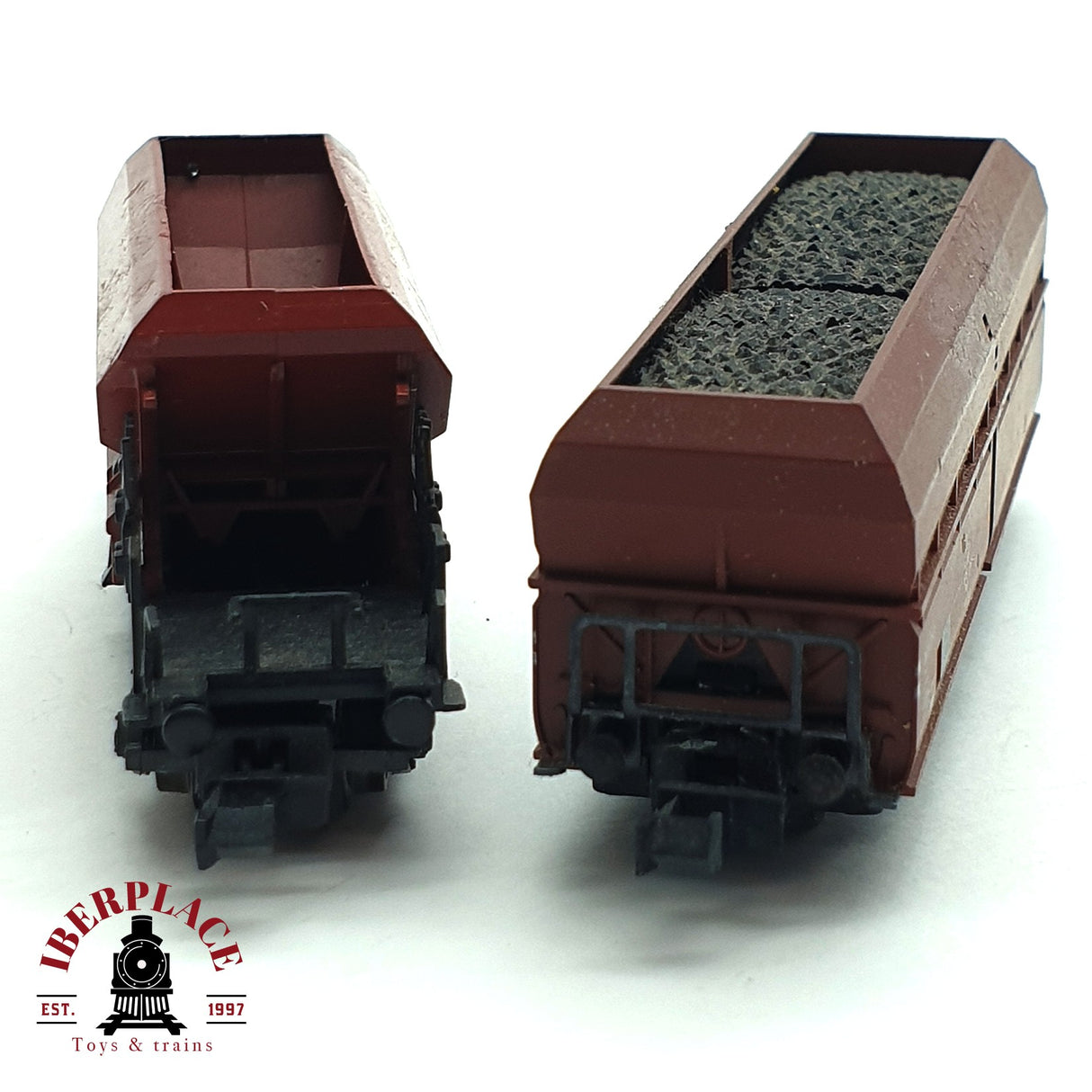 ♻️ 2da mano - 2x Minitrix vagón tolva y vagón auto descargable DB N escala 1:160 E16