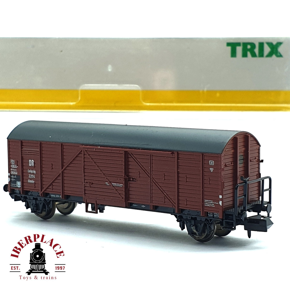 ♻️ 2da mano - Minitrix 15110 vagón cerrado DR 2204 N escala 1:160 E16