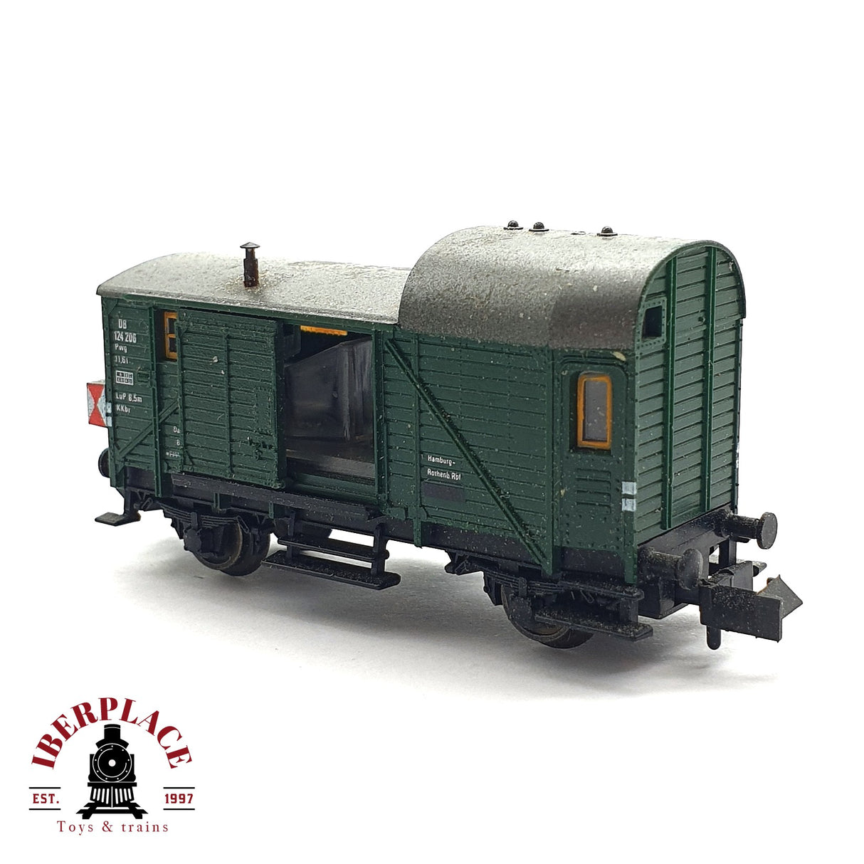 ♻️ 2da mano - Fleischmann 8200 vagón equipajes DB 124 206 N escala 1:160 E16