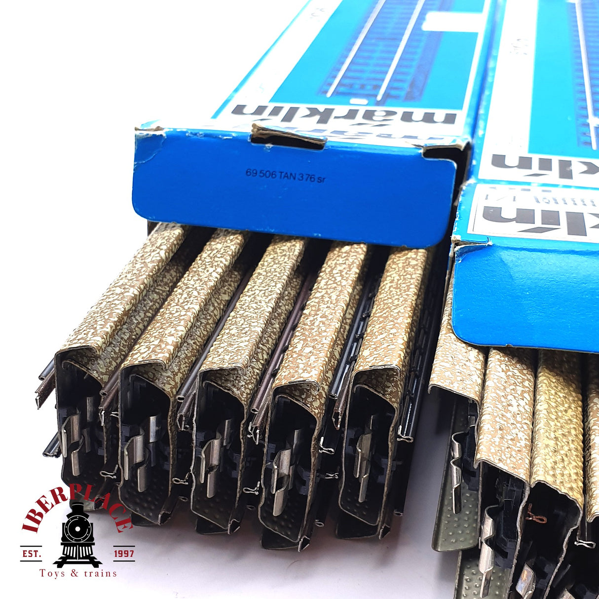 ♻️ 2da mano - 2x Märklin 5106 vías rectas sistema M H0 escala 1:87 E16