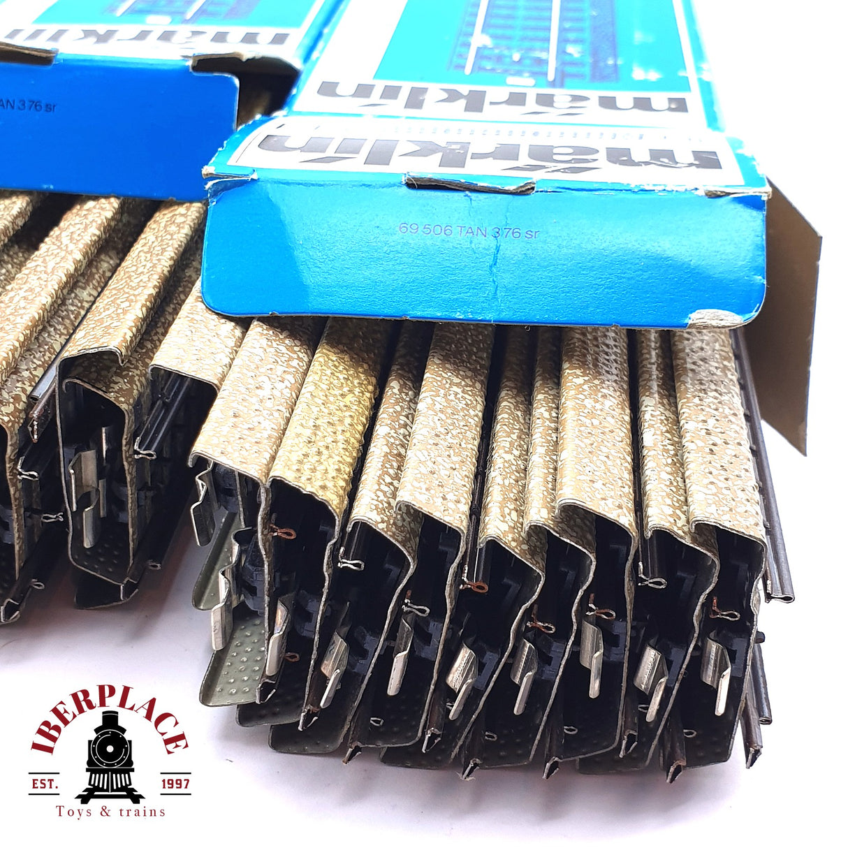 ♻️ 2da mano - 2x Märklin 5106 vías rectas sistema M H0 escala 1:87 E16