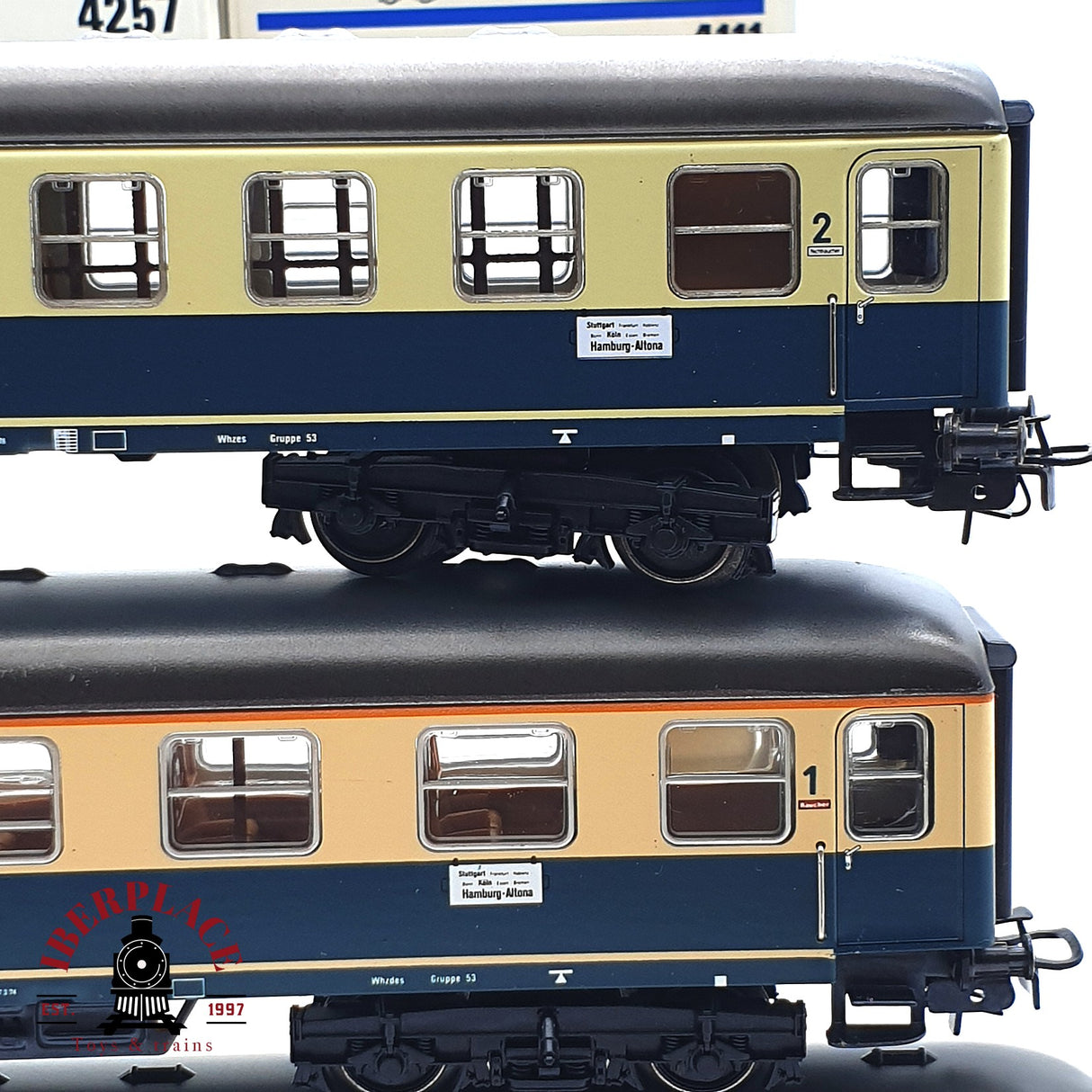♻️ 2da mano - 3x Märklin vagones pasajeros DB clases 1-2 H0 escala 1:87 E16