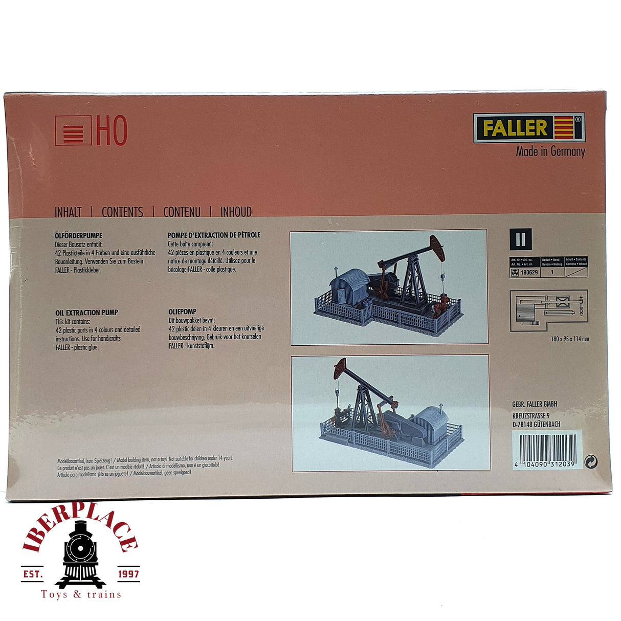 💡 Faller 131203 bomba de extracción de petróleo Kit de montaje H0 escala 1:87 E18