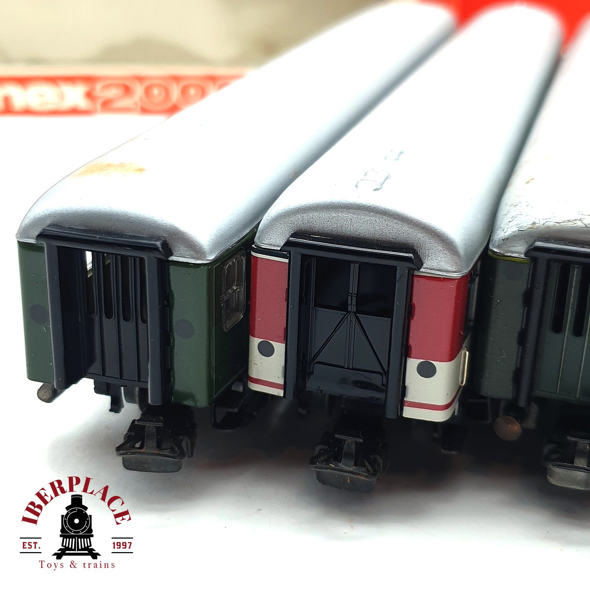 ♻️ 2da mano - AC Märklin Primex 5x Locomotora 3029 y coches de pasajero H0 escala 1:87 E16