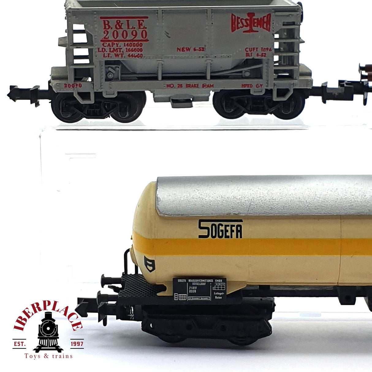 ♻️ 2da mano - 3x Arnold Minitrix vagones mercancias Sogefa B&L 20090 N escala 1:160 E16