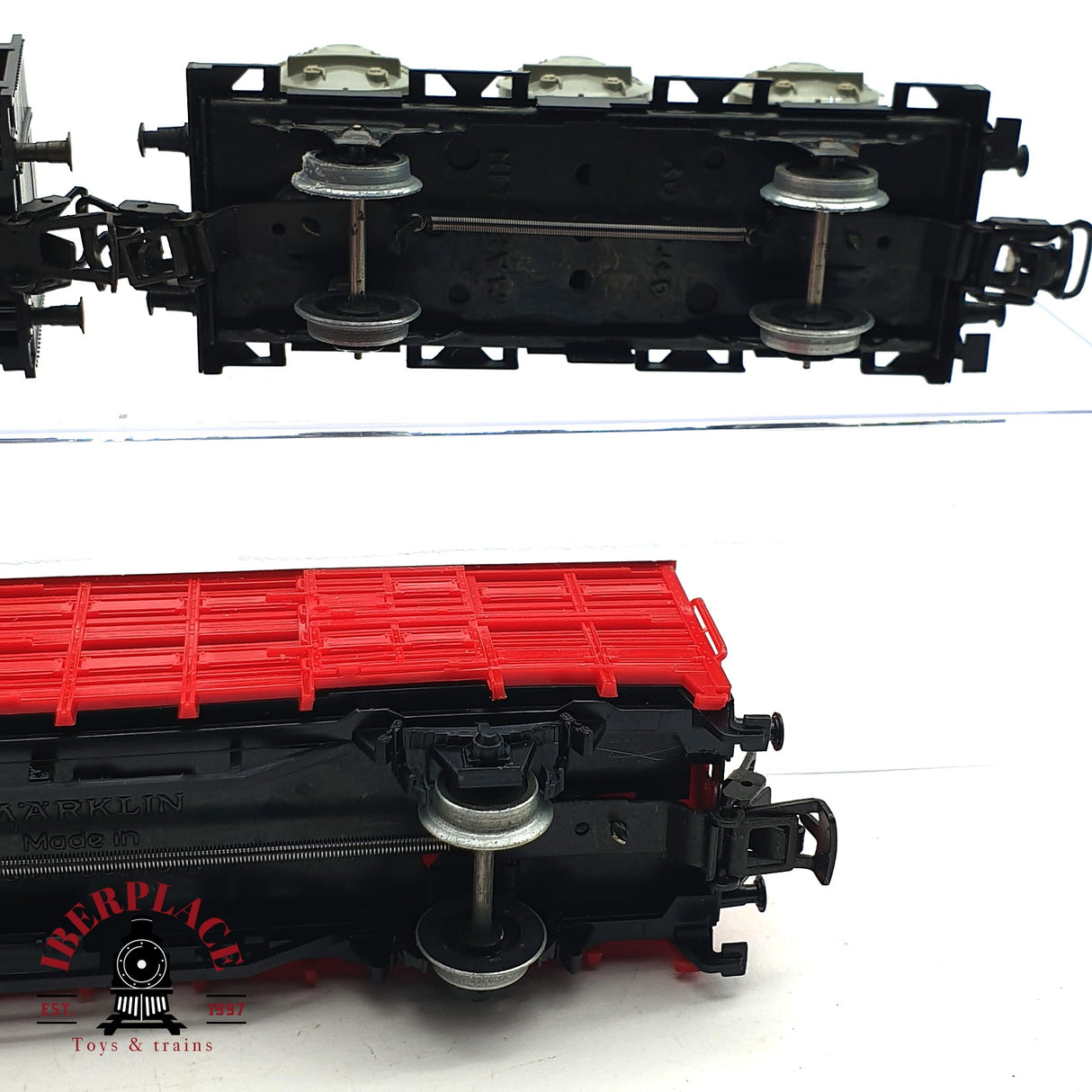 ♻️ 2da mano - 3x Märklin Primex vagones con bidones transporte de animales DB H0 escala 1:87 E16