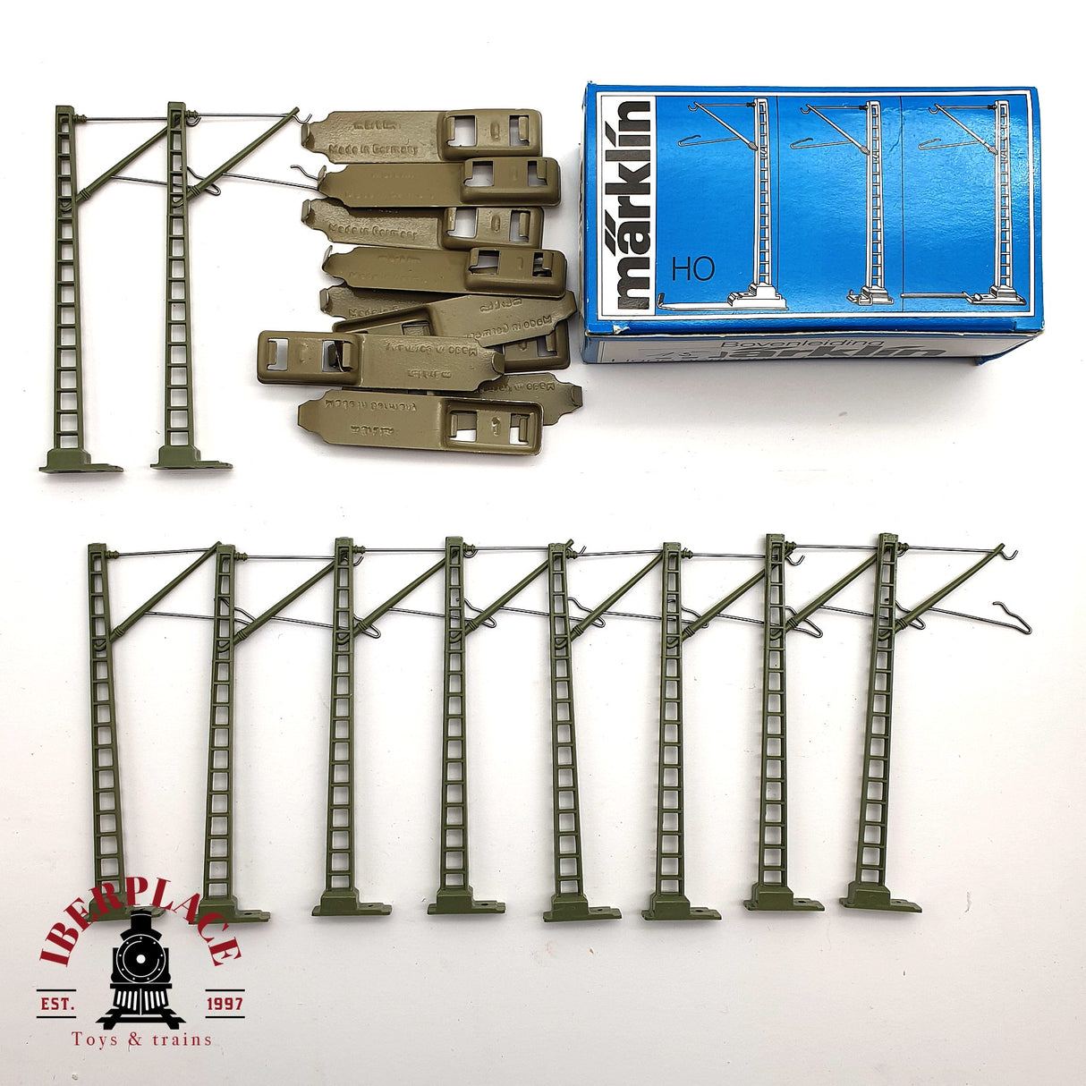 ♻️ 2da mano - Märklin 10x 7009 Postes de catenaria sistema M H0 escala 1:87 E16