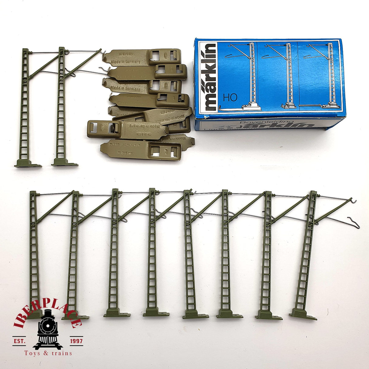 ♻️ 2da mano - Märklin 10x 7009 Postes de catenaria sistema M H0 escala 1:87 E16 2/2