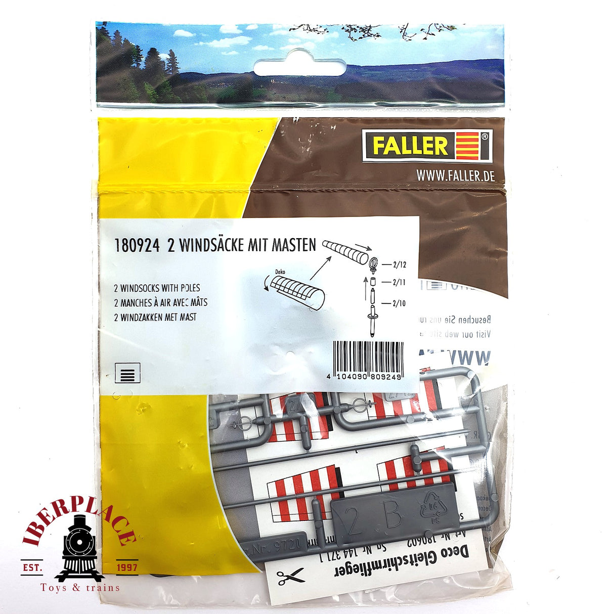 💡 Faller 180921 - 2 Sacos de viento con mástiles H0 escala 1:87 E18