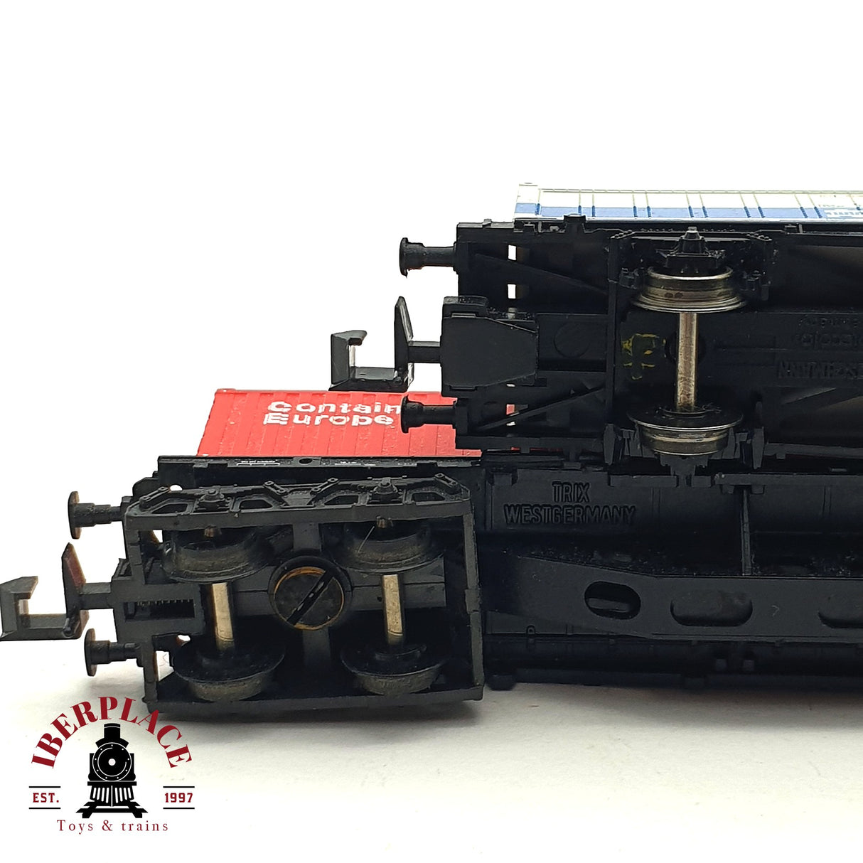♻️ 2da mano - 2x Fleischmann Minitrix vagones contenedor Schenker Containerway N escala 1:160 E16